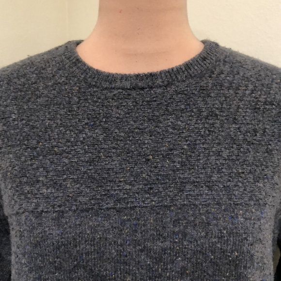 Rag & Bone Sweater Size XL Dark Gray Speckled Wool Pullover - Picture 3 of 11